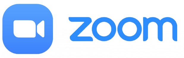 Zoom Logo für Videokonferenz-Plattform in Blau